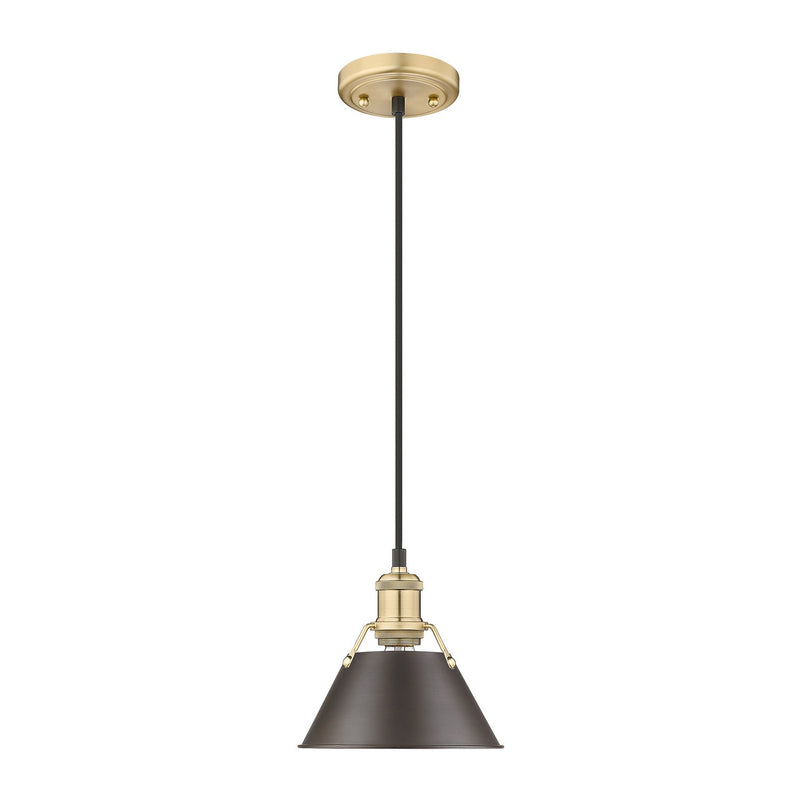 Golden 3306-S BCB-RBZ One Light Mini Pendant, Brushed Champagne Bronze