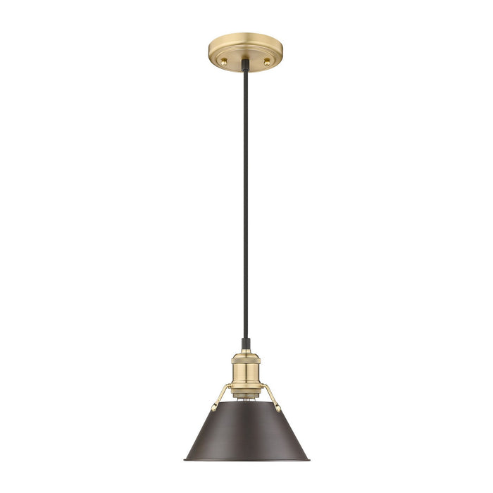 Golden 3306-S BCB-RBZ One Light Mini Pendant, Brushed Champagne Bronze