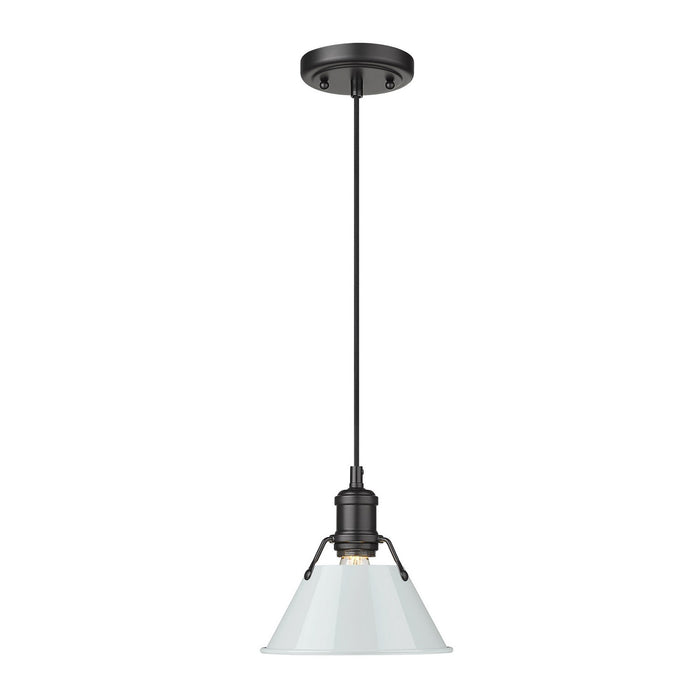 Golden 3306-S BLK-DB One Light Mini Pendant, Matte Black