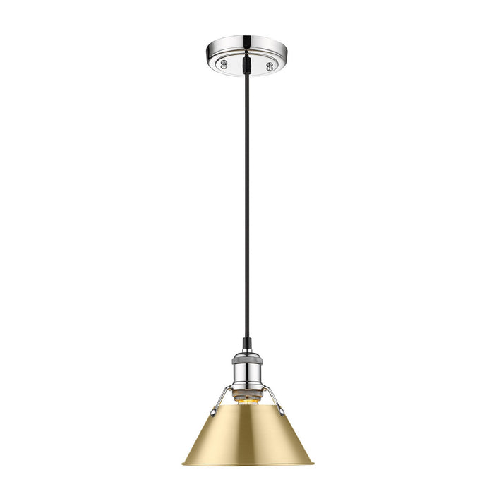 Golden 3306-S CH-BCB One Light Mini Pendant, Chrome