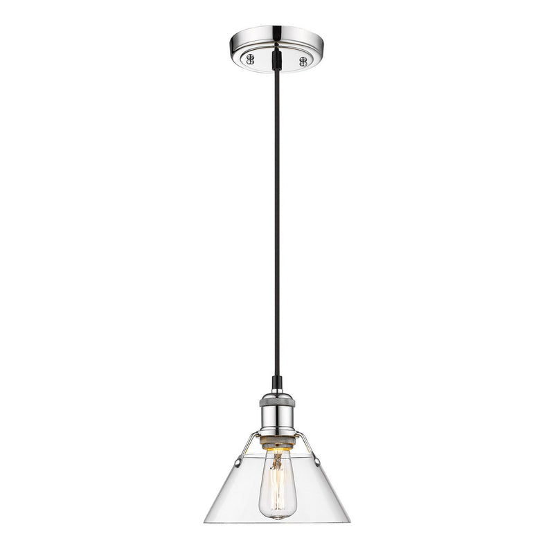 Golden 3306-S CH-CLR One Light Mini Pendant, Chrome