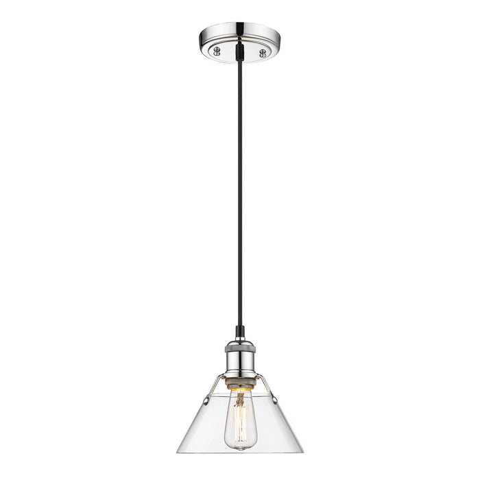 Golden 3306-S CH-CLR One Light Mini Pendant, Chrome