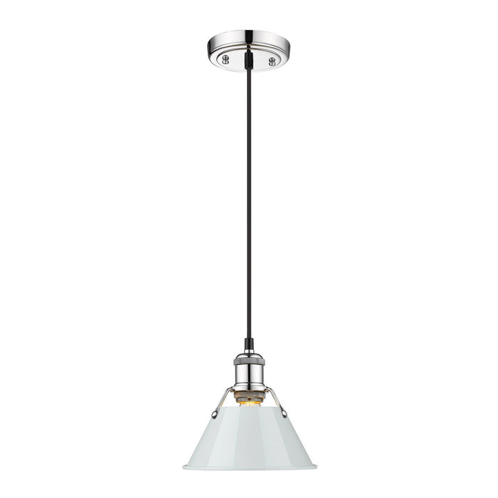 Golden 3306-S CH-DB One Light Mini Pendant, Chrome