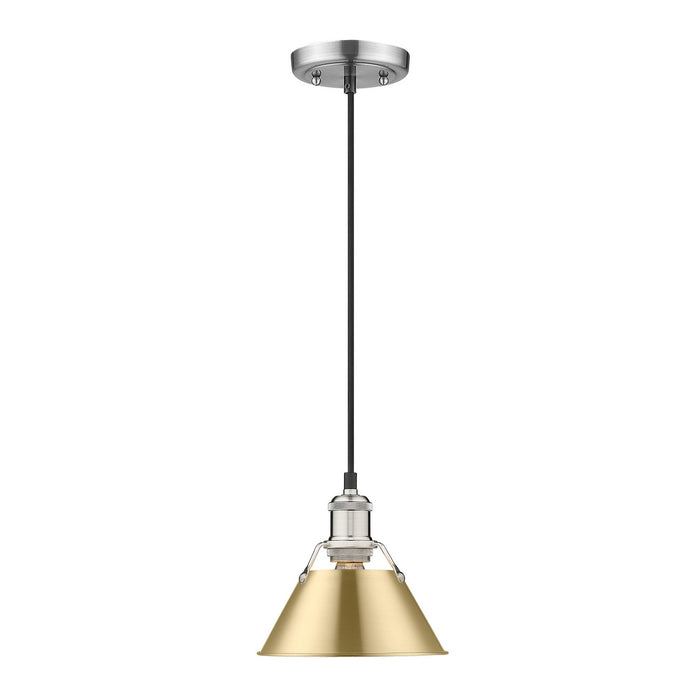 Golden 3306-S PW-BCB One Light Mini Pendant, Pewter