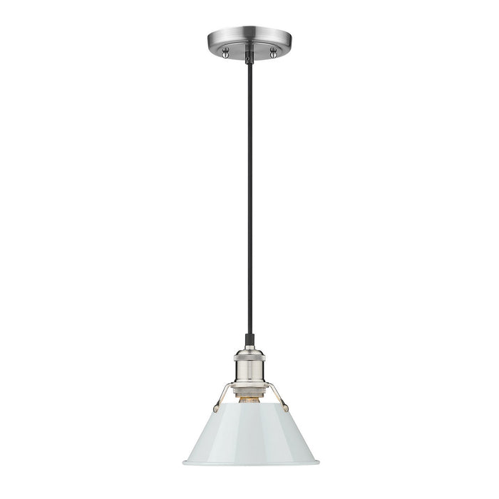 Golden 3306-S PW-DB One Light Mini Pendant, Pewter