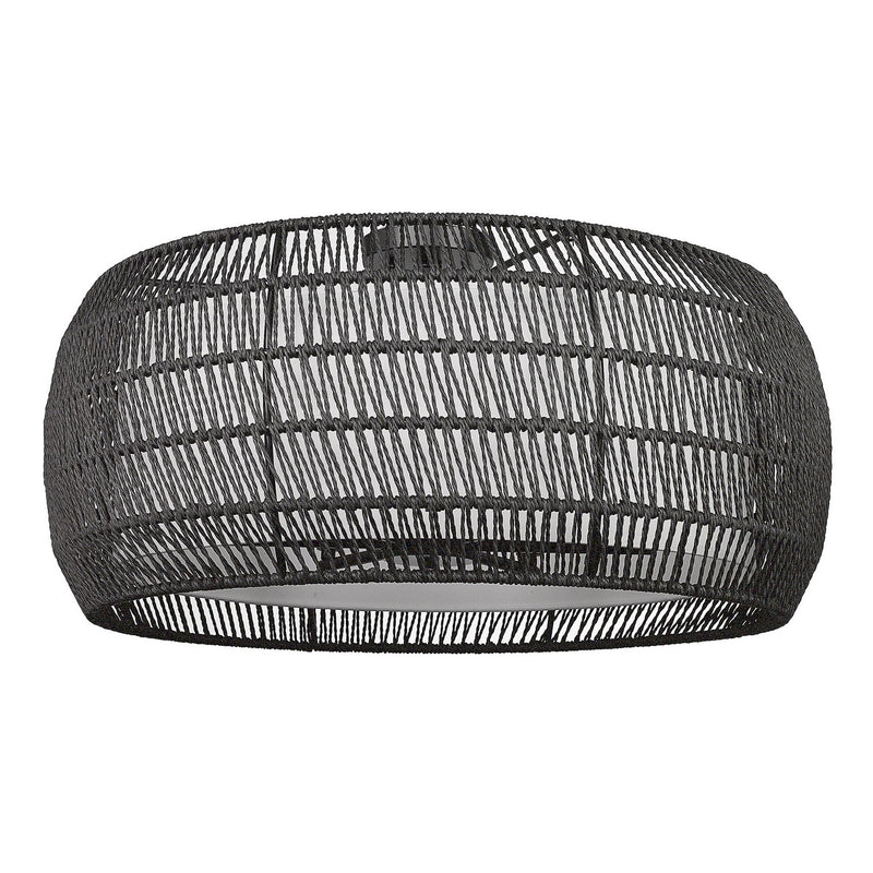 Golden 6805-6SF BLK-MBR Six Light Semi-Flush Mount, Matte Black