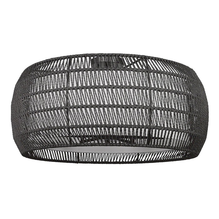 Golden 6805-6SF BLK-MBR Six Light Semi-Flush Mount, Matte Black