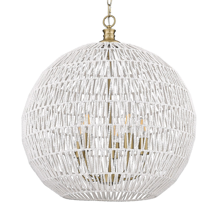 Golden 6933-5P BCB-WR Five Light Pendant, Brushed Champagne Bronze