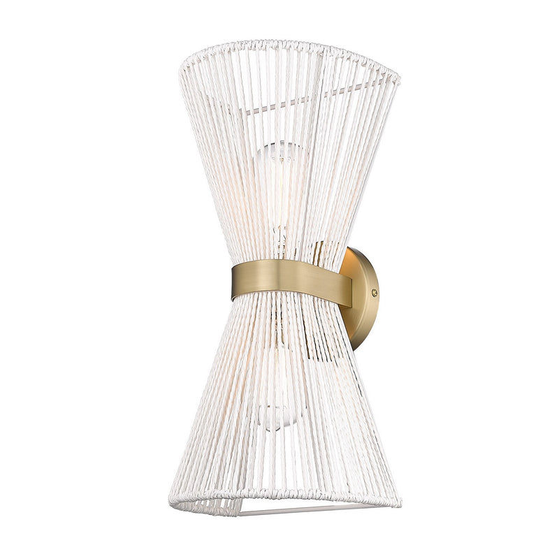 Golden 6938-2W BCB-WR Two Light Wall Sconce, Brushed Champagne Bronze