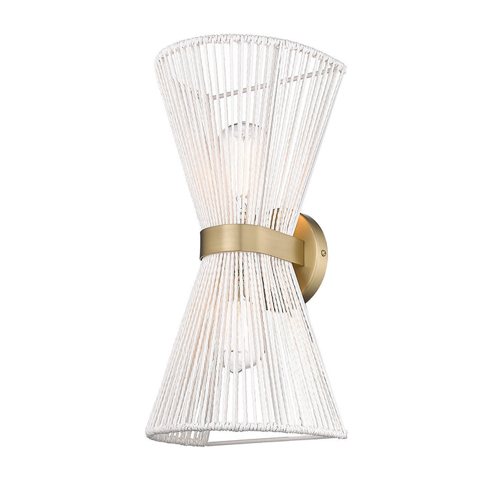 Golden 6938-2W BCB-WR Two Light Wall Sconce, Brushed Champagne Bronze