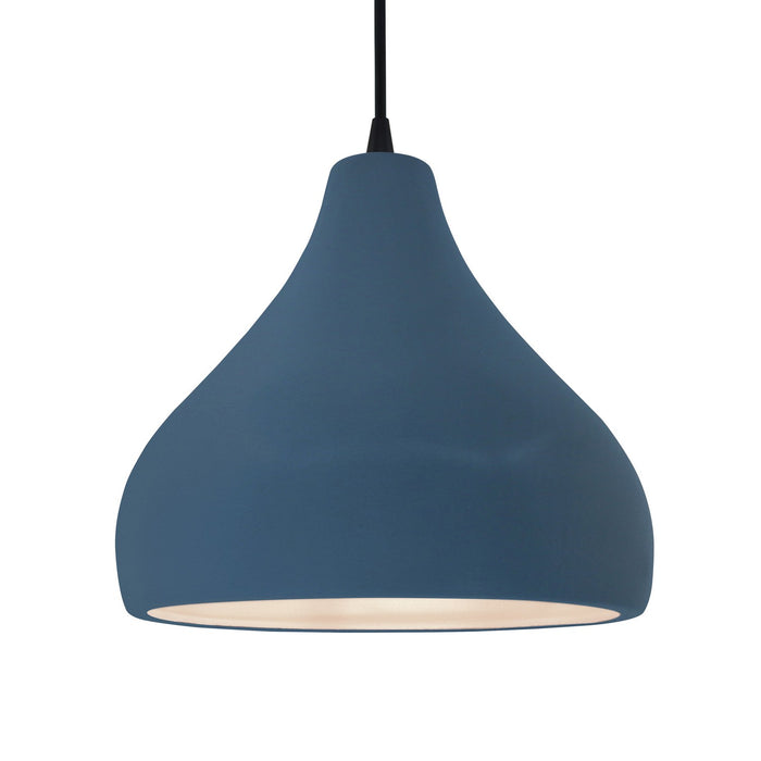 Justice Designs CER-6565-MDMT-MBLK-BKCD One Light Pendant, Midnight Sky w/ Matte White