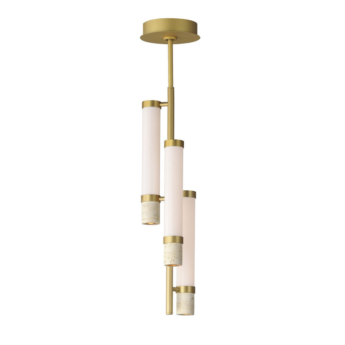 ET2 E11053-01TVGLD LED Pendant, Travertine / Gold