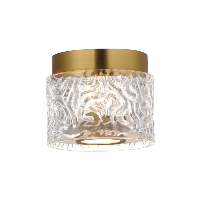 ET2 E11089-124NAB LED Flush Mount, Natural Aged Brass