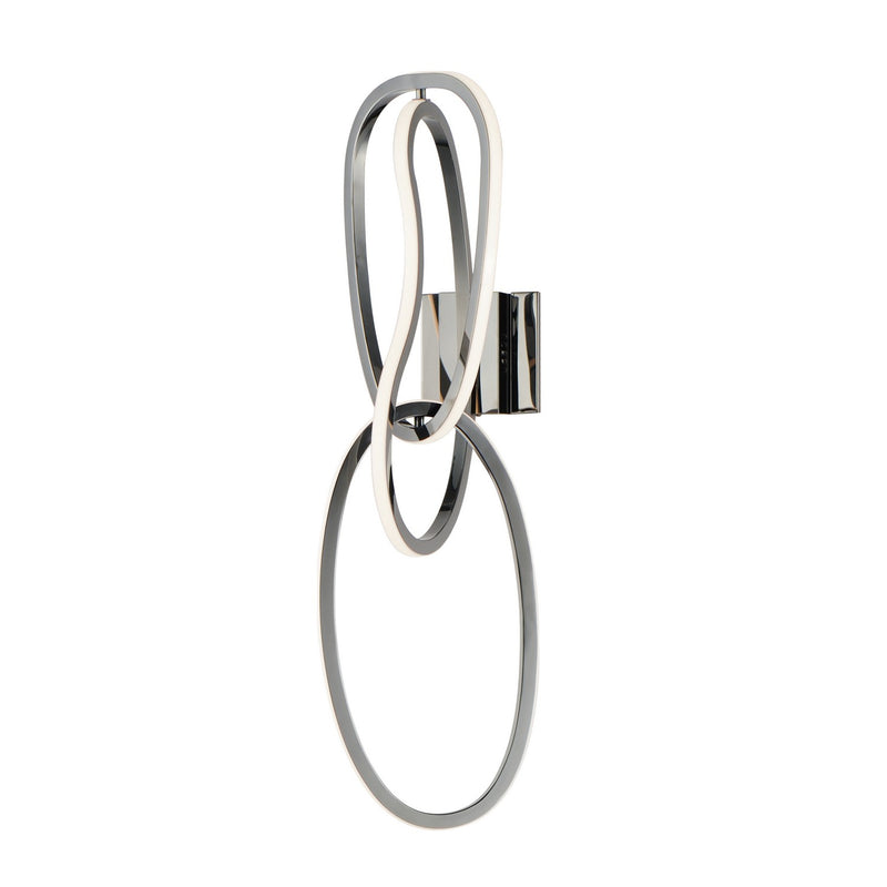 ET2 E24613-BC LED Wall Sconce, Black Chrome