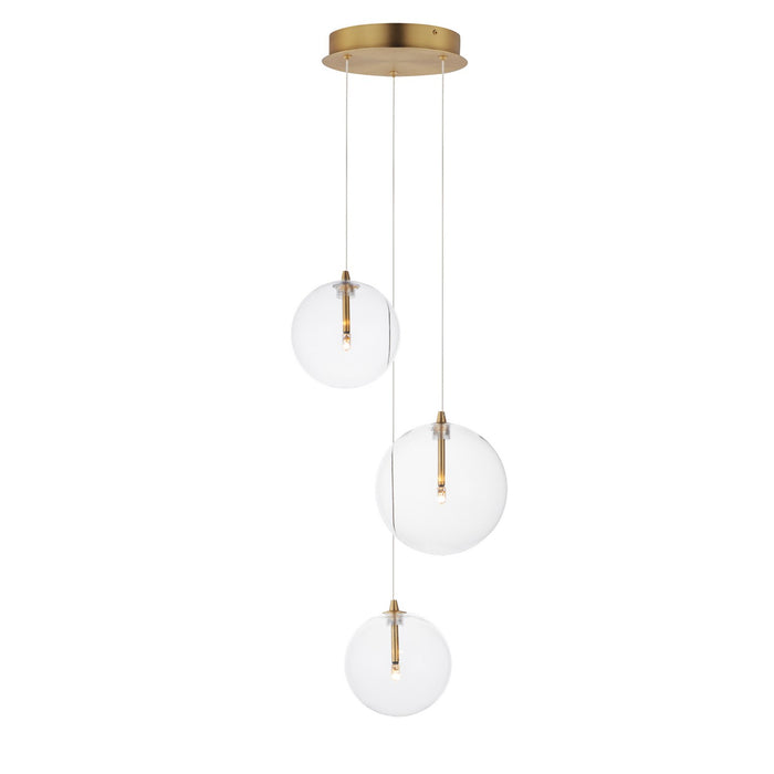 ET2 E25073-18NAB LED Pendant, Natural Aged Brass