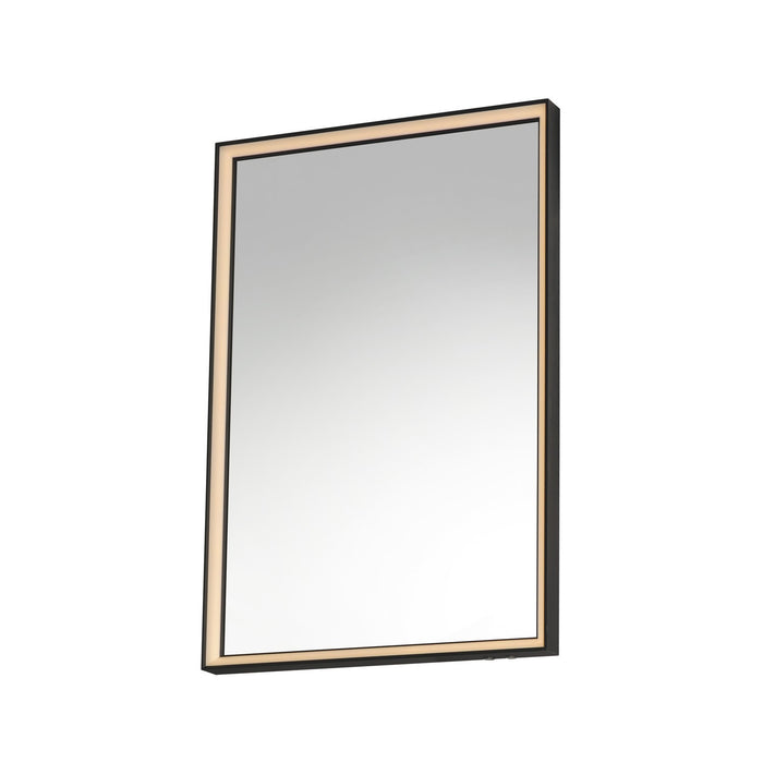 ET2 E42061-BBK LED Mirror, Brushed Black