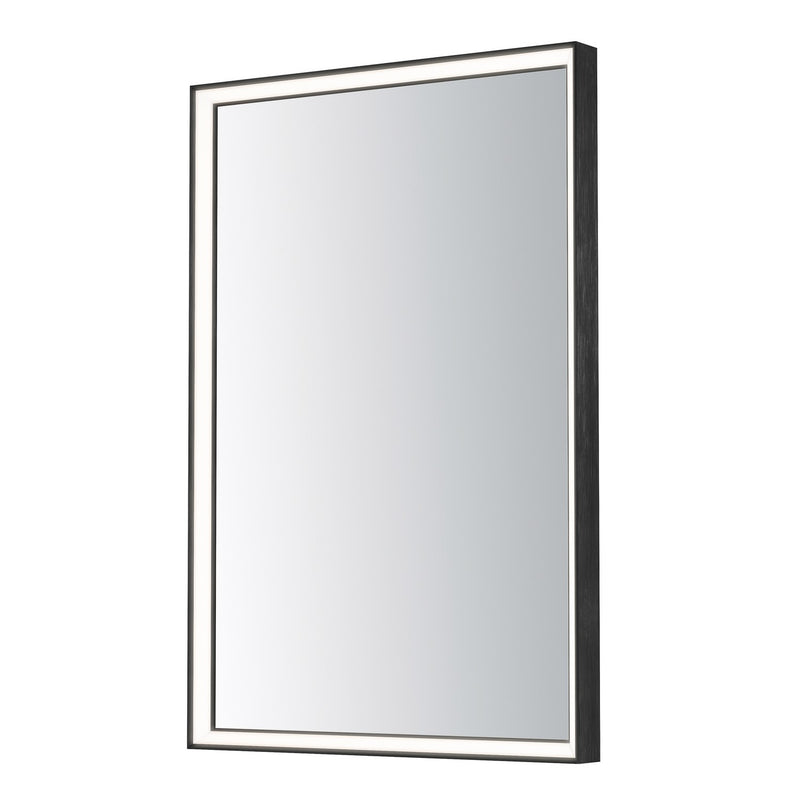 ET2 E42062-BBK LED Mirror, Brushed Black