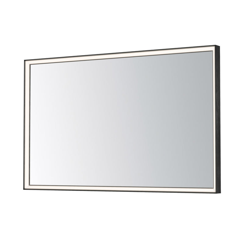 ET2 E42063-BBK LED Mirror, Brushed Black