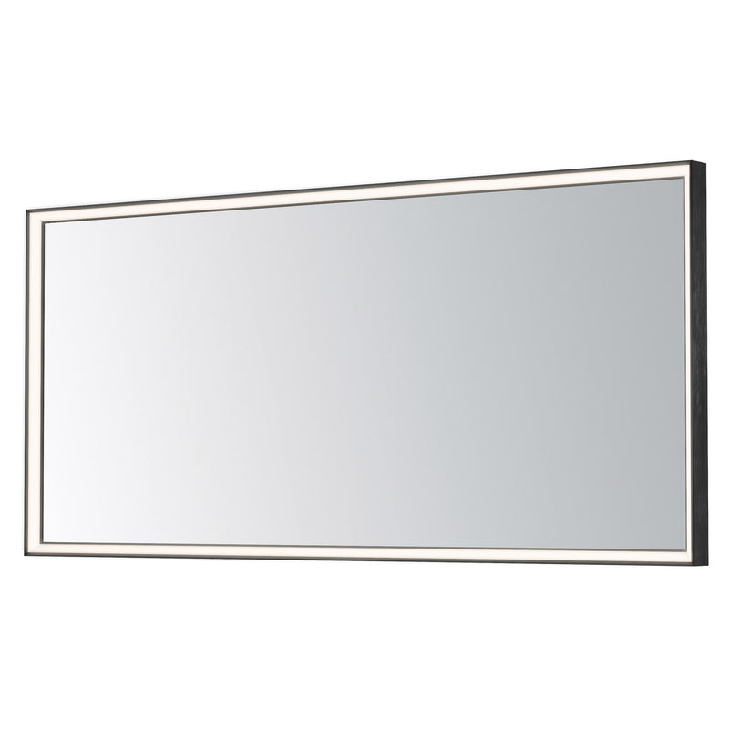 ET2 E42064-BBK LED Mirror, Brushed Black