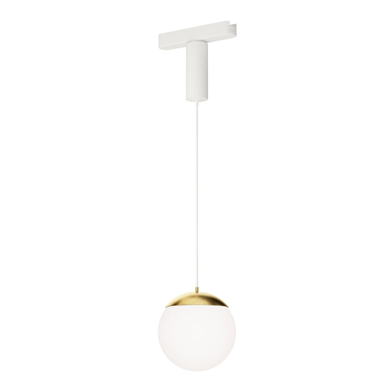 ET2 ETL31013-WTNAB LED Track Pendant, White/Natural Aged Brass