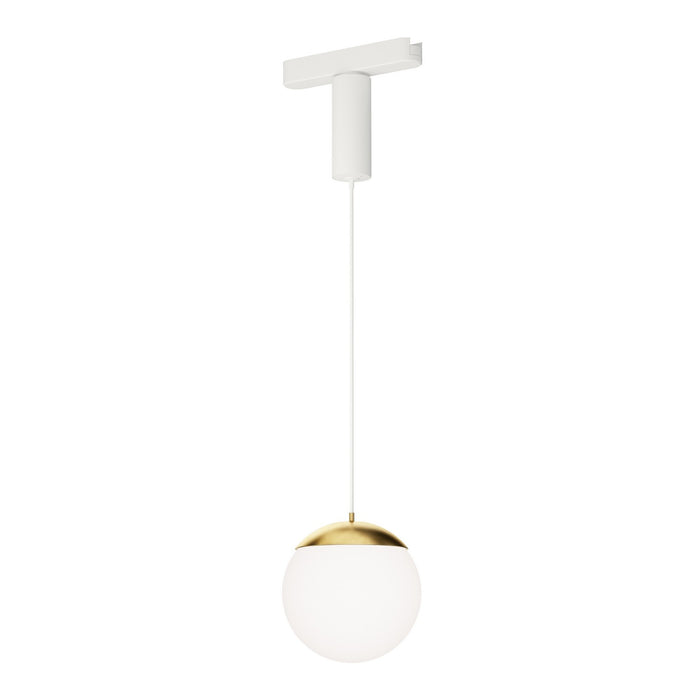 ET2 ETL31013-WTNAB LED Track Pendant, White/Natural Aged Brass