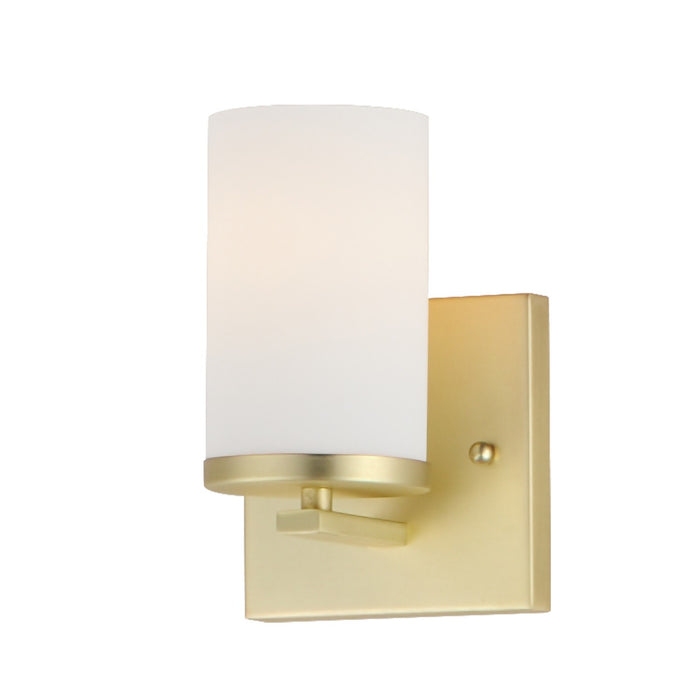Maxim 10281SWSBR One Light Wall Sconce, Satin Brass