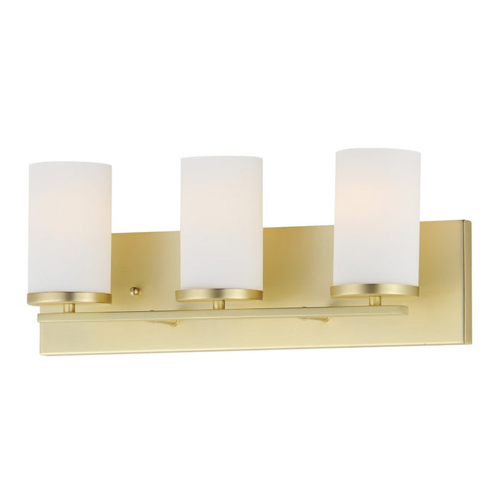 Maxim 10283SWSBR Three Light Bath Vanity, Satin Brass