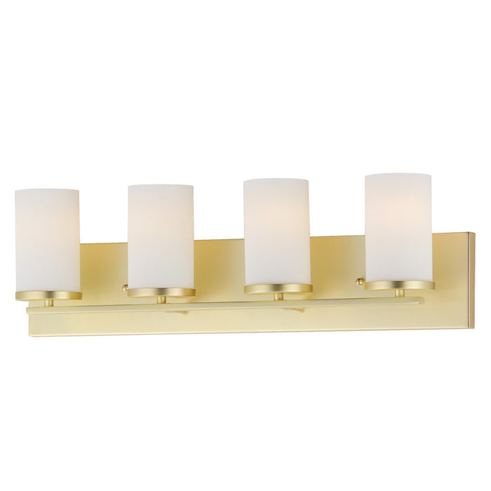 Maxim 10284SWSBR Four Light Bath Vanity, Satin Brass