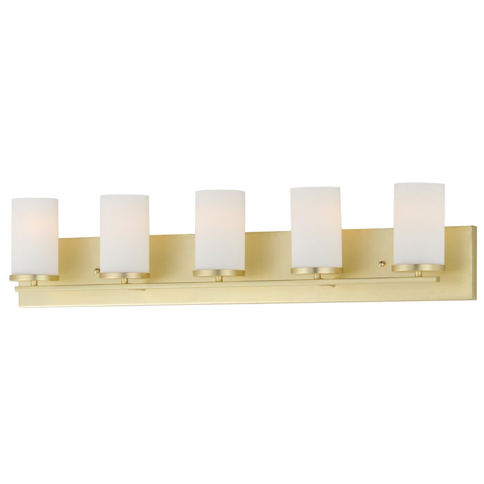 Maxim 10285SWSBR Five Light Bath Vanity, Satin Brass