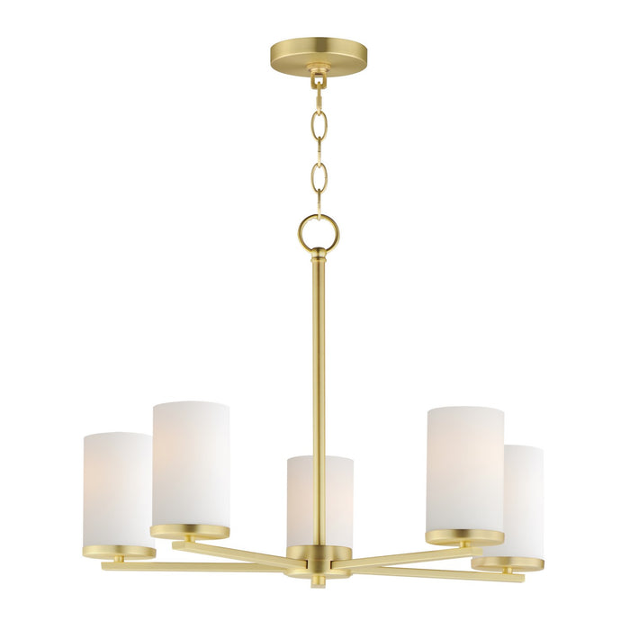 Maxim 10286SWSBR Five Light Pendant, Satin Brass