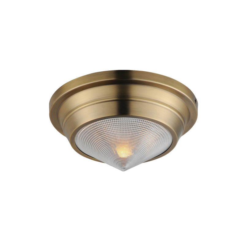 Maxim 10390PRNAB One Light Flush Mount, Natural Aged Brass