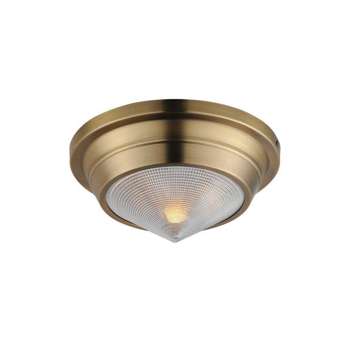 Maxim 10390PRNAB One Light Flush Mount, Natural Aged Brass