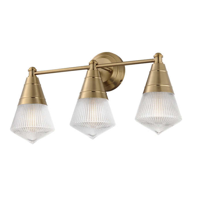 Maxim 10393PRNAB Three Light Bath Vanity, Natural Aged Brass