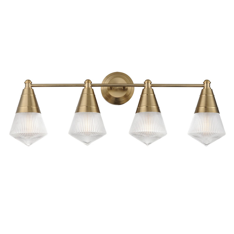 Maxim 10394PRNAB Four Light Bath Vanity, Natural Aged Brass