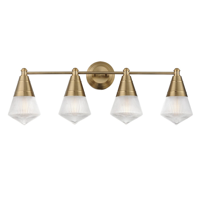 Maxim 10394PRNAB Four Light Bath Vanity, Natural Aged Brass