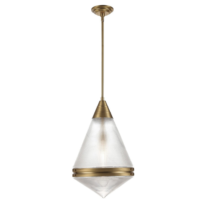Maxim 10395PRNAB One Light Pendant, Natural Aged Brass