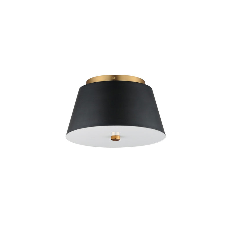 Maxim 10710WTBKNAB LED Flush Mount, Black / Natural Aged Brass