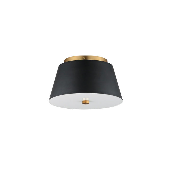 Maxim 10710WTBKNAB LED Flush Mount, Black / Natural Aged Brass