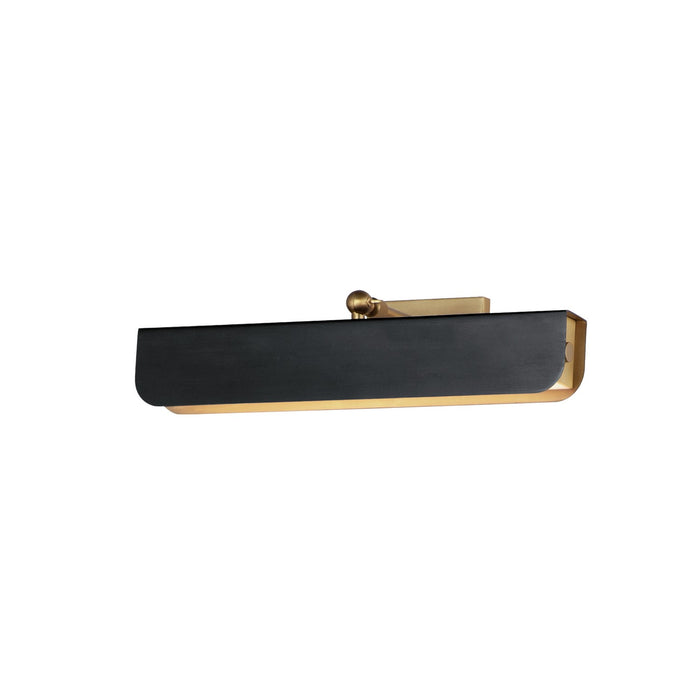 Maxim 10711WTBKNAB LED Wall Sconce, Black / Natural Aged Brass