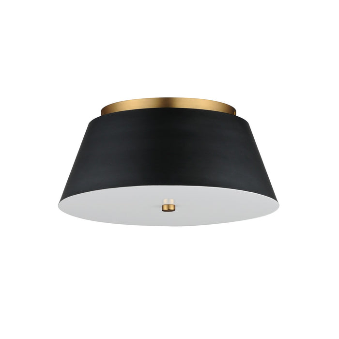 Maxim 10719WTBKNAB LED Flush Mount, Black / Natural Aged Brass