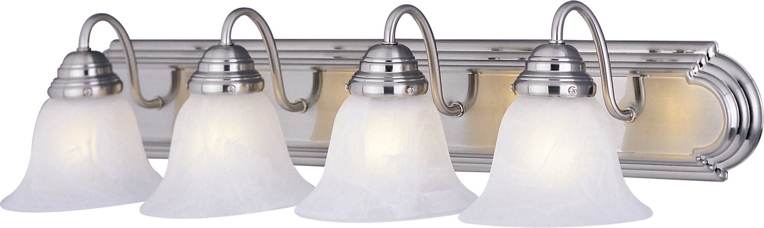 Maxim 8014MRSN Four Light Bath Vanity, Satin Nickel