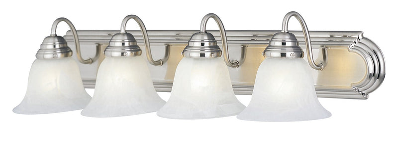 Maxim 8014MRSN Four Light Bath Vanity, Satin Nickel