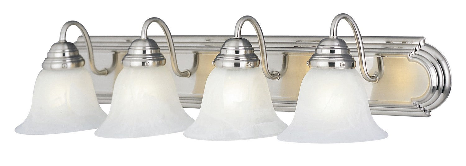 Maxim 8014MRSN Four Light Bath Vanity, Satin Nickel