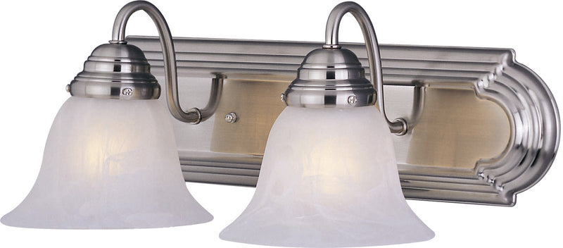 Maxim 8012MRSN Two Light Bath Vanity, Satin Nickel