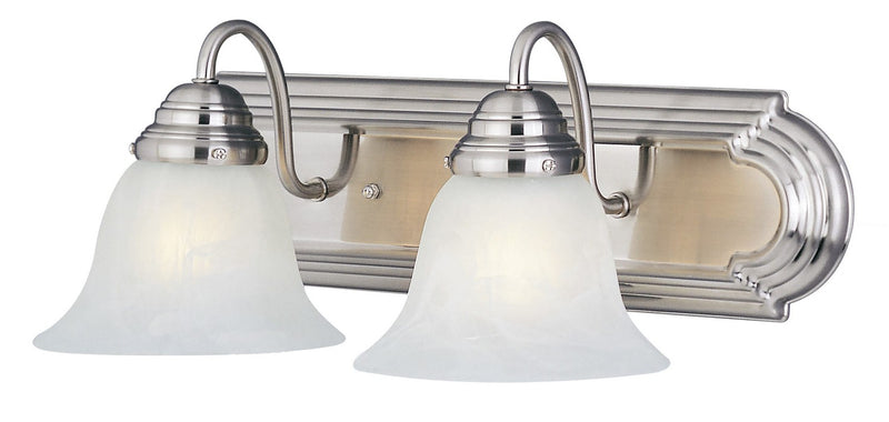 Maxim 8012MRSN Two Light Bath Vanity, Satin Nickel