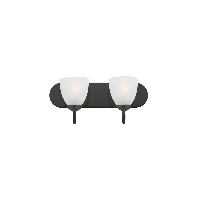 Maxim 11382FTBK Two Light Bath Vanity, Black