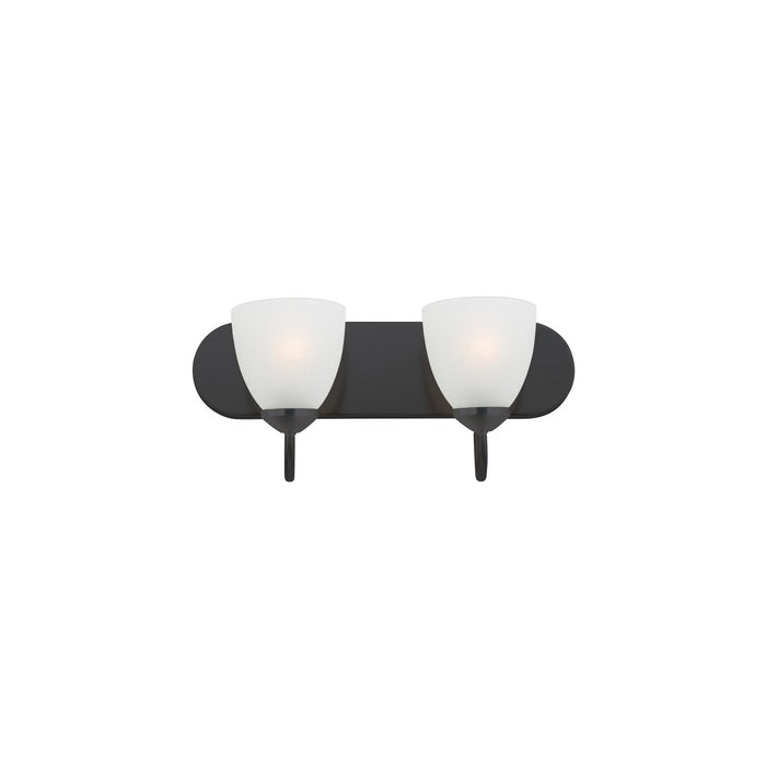Maxim 11382FTBK Two Light Bath Vanity, Black