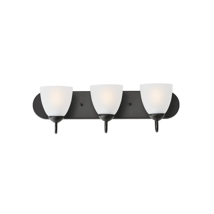 Maxim 11383FTBK Three Light Bath Vanity, Black