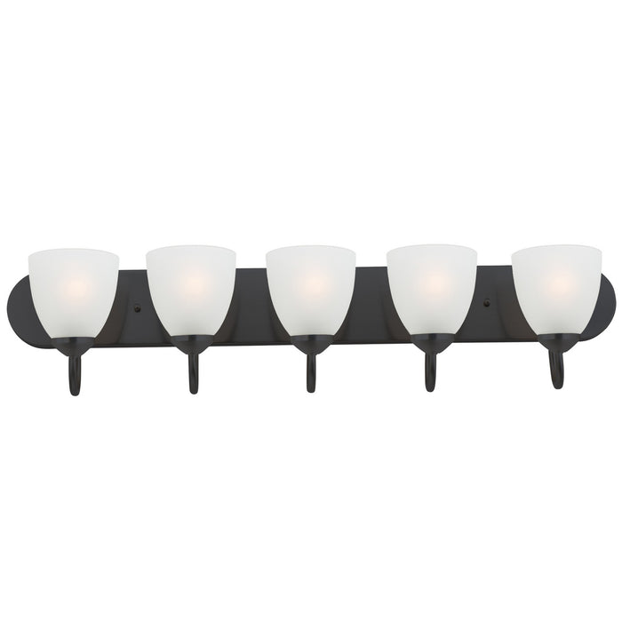 Maxim 11385FTBK Five Light Bath Vanity, Black
