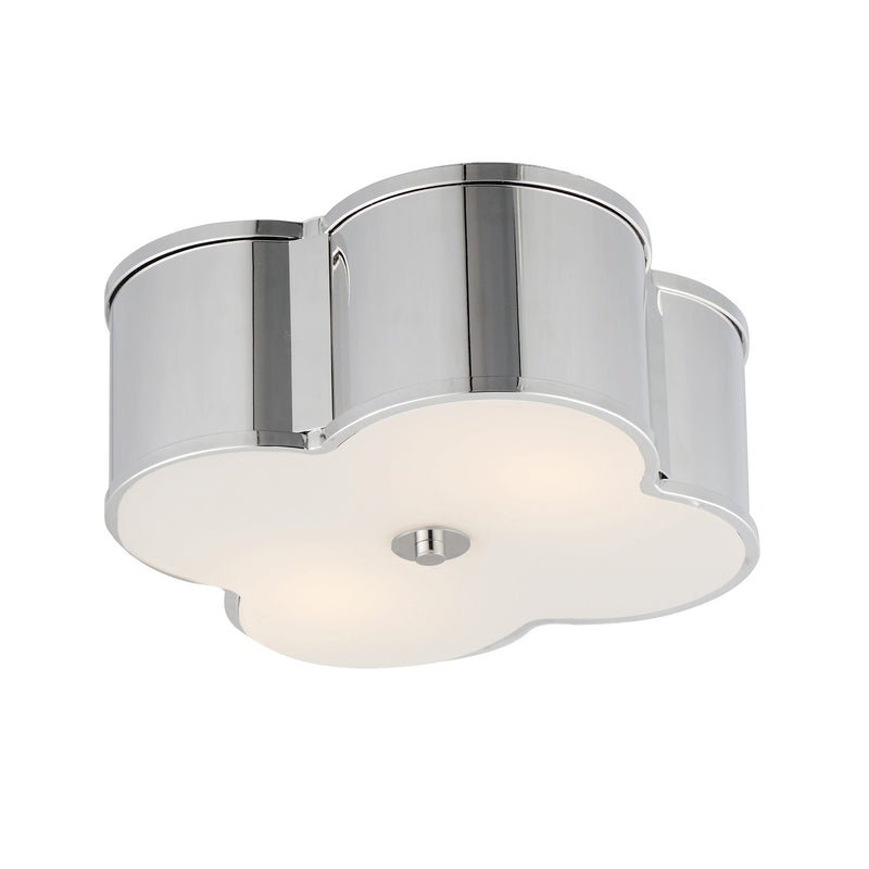 Maxim 12247WTPN Two Light Flush Mount, Polished Nickel